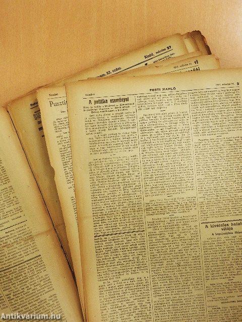 Pesti Napló 1917. (nem teljes évfolyam) (rossz állapotú)