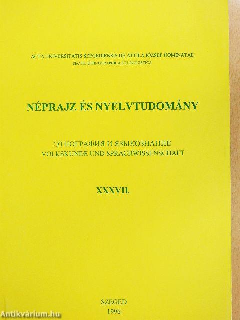 Néprajz és nyelvtudomány XXXVII.