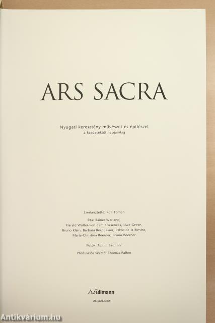 Ars sacra (védődobozos példány)