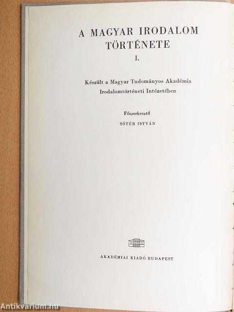 A magyar irodalom története 1-6.