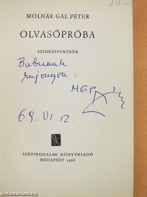 Olvasópróba (dedikált példány)