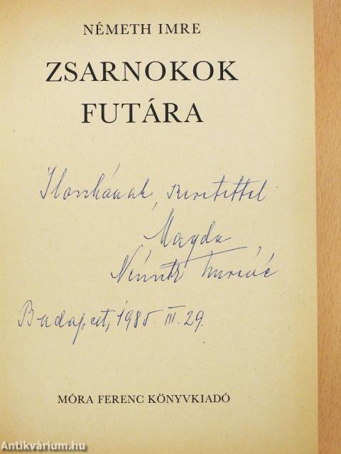 Zsarnokok futára (dedikált példány)