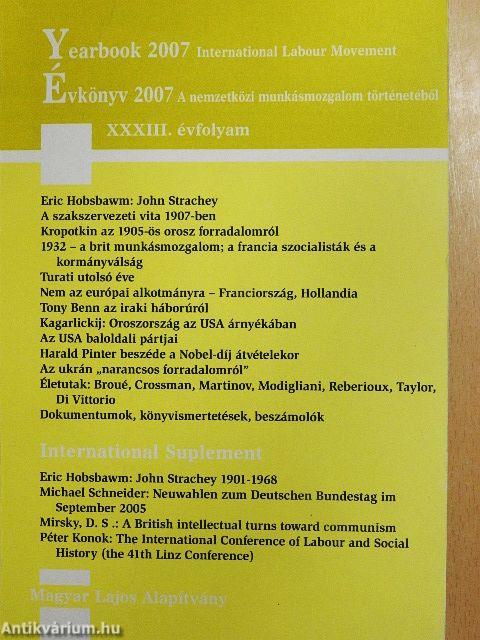 A nemzetközi munkásmozgalom történetéből 2007