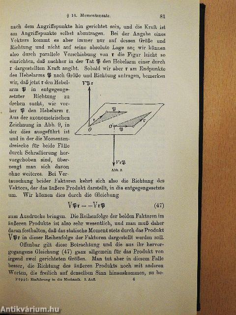 Vorlesungen über Technische Mechanik I.