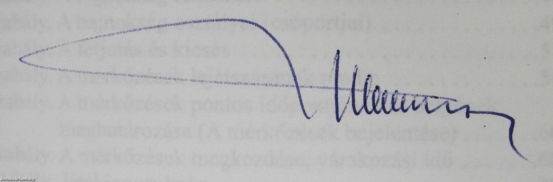 A kézilabdázás szabálykönyve (dedikált példány)