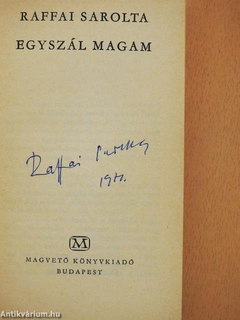 Egyszál magam (aláírt példány)