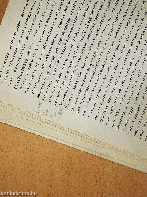 A népmozgalmi statisztika fejlődése Magyarországon I.