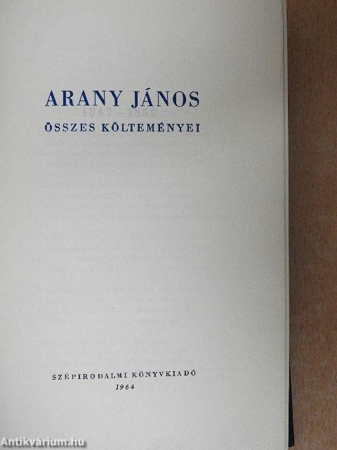 Arany János összes költeményei I-III.