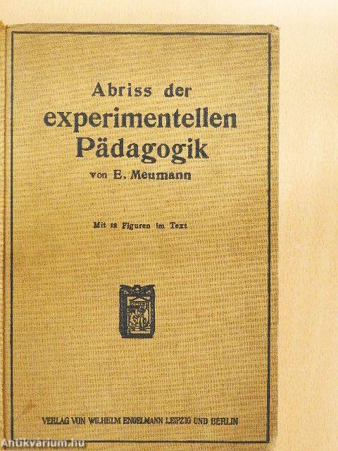 Abriss der Experimentellen Pädagogik