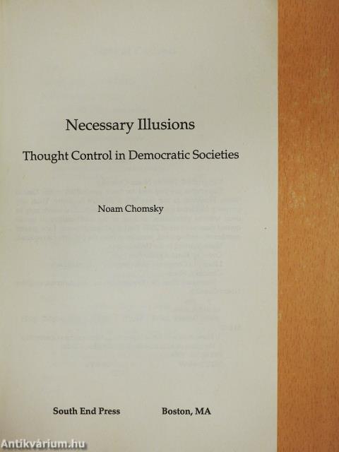 Necessary Illusions (dedikált példány)