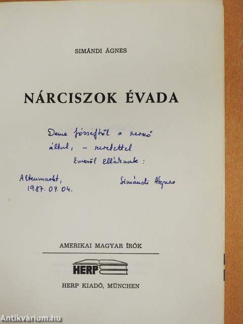 Nárciszok évada (dedikált példány)