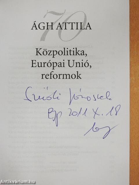 Közpolitika, Európai Unió, reformok (dedikált példány)