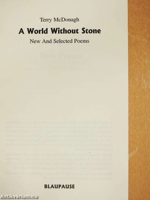 A World Without Stone (dedikált példány)