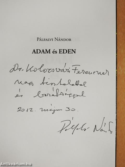 Adam és Eden (dedikált példány)