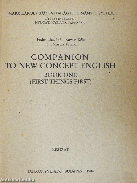 Companion to new concept english I.