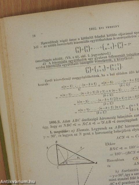 Matematikai versenytételek I-II.