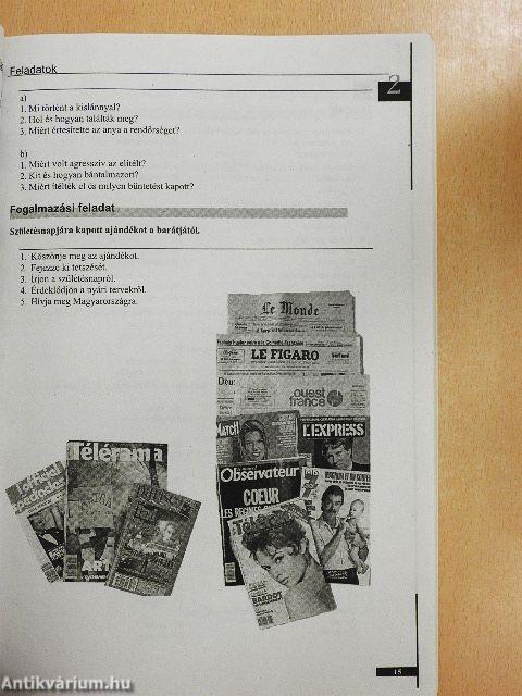Komplett feladatsorok a francia középfokú írásbeli nyelvvizsgára