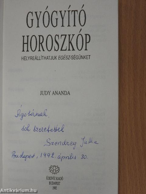 Asztrológia - Gyógyító horoszkóp (kétszeresen dedikált példány)