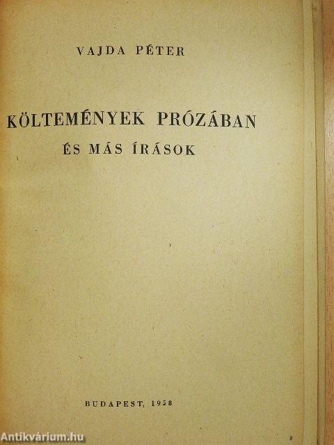 Költemények prózában