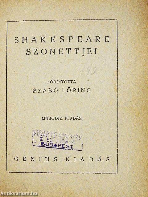 Shakespeare szonettjei