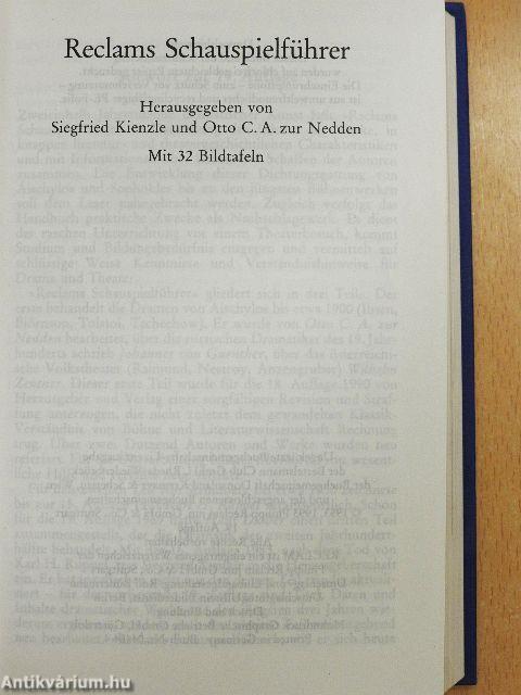 Reclams Schauspielführer