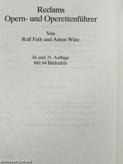 Reclams Opern- und Operettenführer