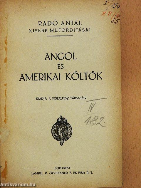 Angol és amerikai költők