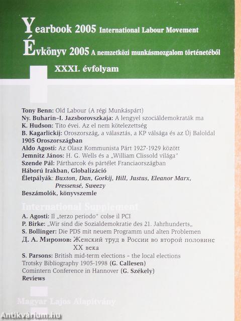 A nemzetközi munkásmozgalom történetéből 2005
