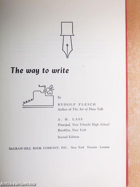 The way to write