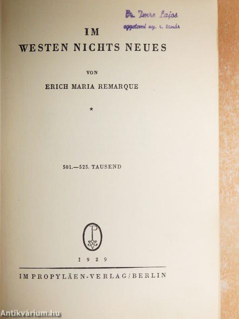 Im Westen nichts Neues