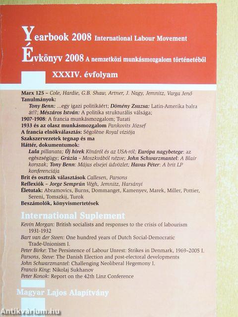 A nemzetközi munkásmozgalom történetéből 2008