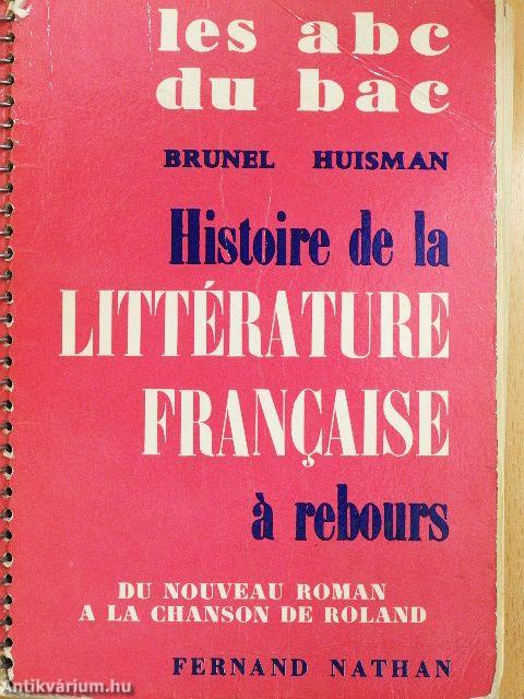 Histoire de la Littérature Francaise á rebours