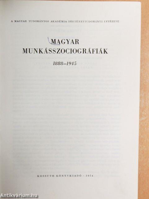 Magyar munkásszociográfiák