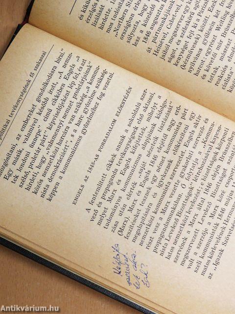 Engels politikai tevékenységének fő szakaszai