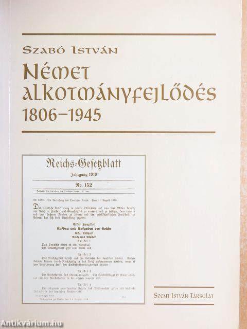 Német alkotmányfejlődés 1806-1945