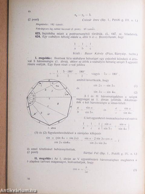 Középiskolai matematikai lapok 1955. február
