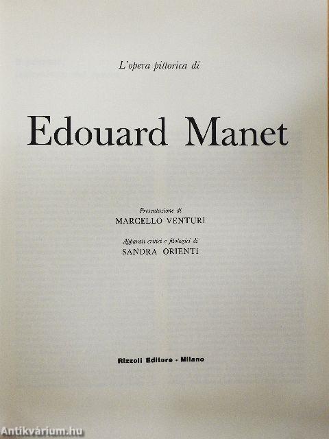 L'opera pittorica di Edouard Manet