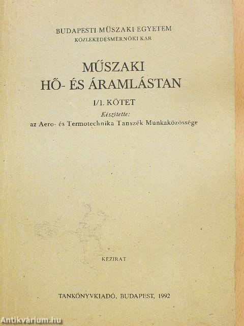 Műszaki hő- és áramlástan I/1.