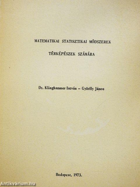 Matematikai statisztikai módszerek térképészek számára