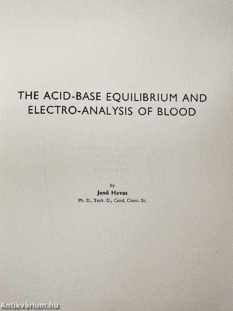 The Acid-base Equilibrium and Electro-Analysis of Blood