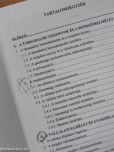 A vállalkozások gazdaságtana