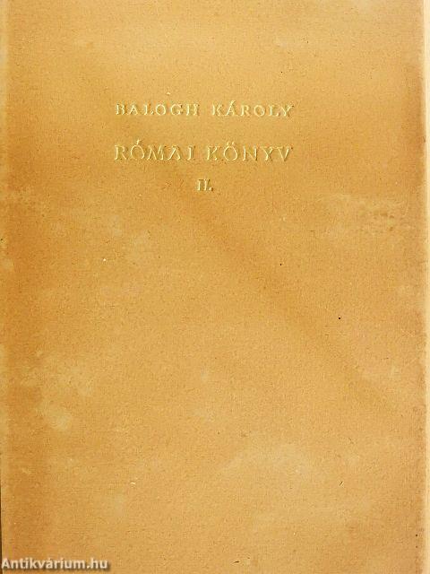 Római könyv II.