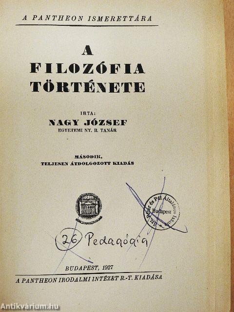 A filozófia története