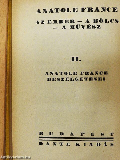 Anatole France beszélgetései