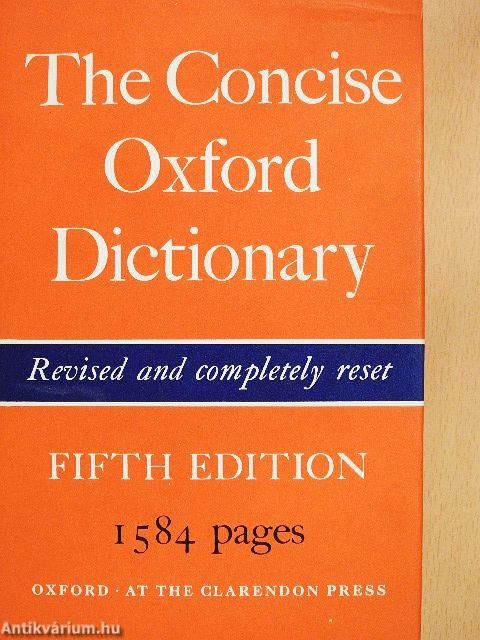 The Concise Oxford Dictionary of Current English
