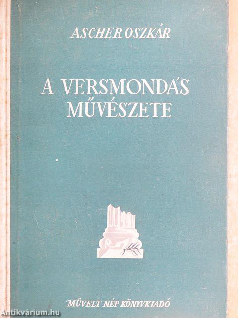 A versmondás művészete és a színpadi beszéd