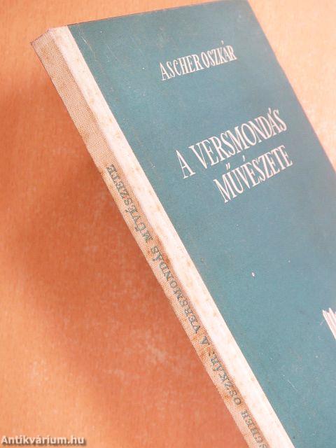 A versmondás művészete és a színpadi beszéd