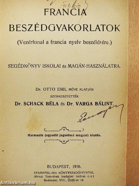 Francia beszédgyakorlatok