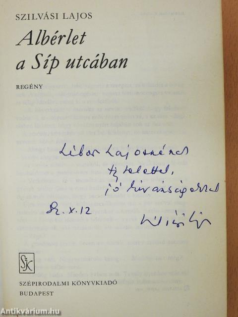 Albérlet a Síp utcában (dedikált példány)