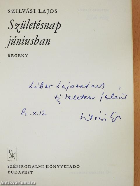 Születésnap júniusban (dedikált példány)